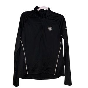 NFL women Las Vegas Raiders stretch pullover top shirt size M medium raiders fan